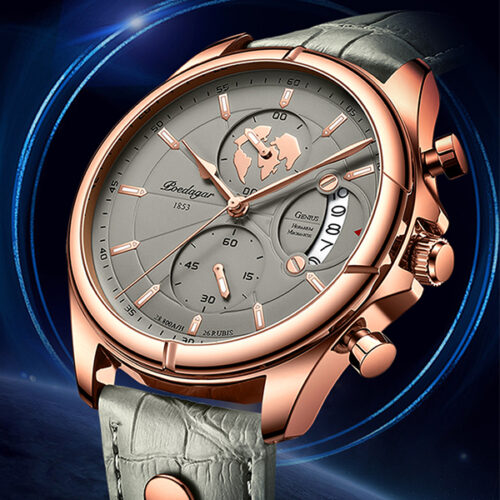Air Force Luxury Watch - Green Leather Strap - Image 4