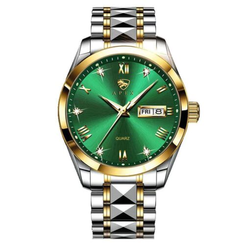 Royal Emarald Green Luxury Watch - Silver / Gold