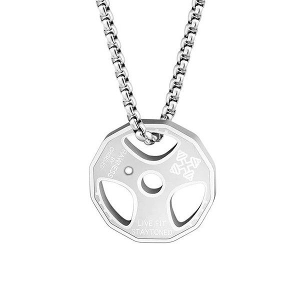 Titanium Gym Barbell Plate Necklace - Apex Essentials