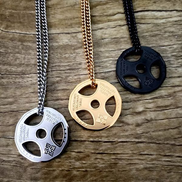 Titanium Gym Barbell Plate Necklace - Apex Essentials