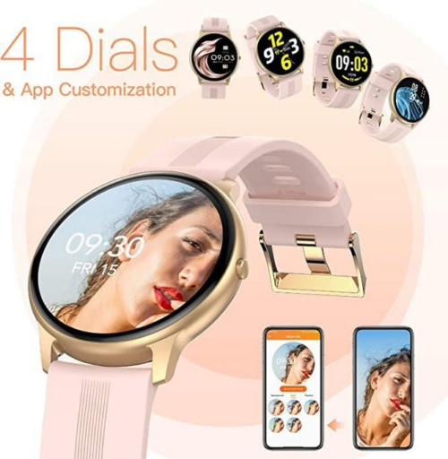 Apex Cortex - Smart Fitness Watch with Silicone Strap ( Rose Gold ) - Image 3