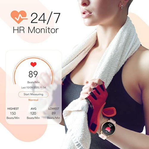 Apex Cortex - Smart Fitness Watch with Silicone Strap ( Rose Gold ) - Image 5